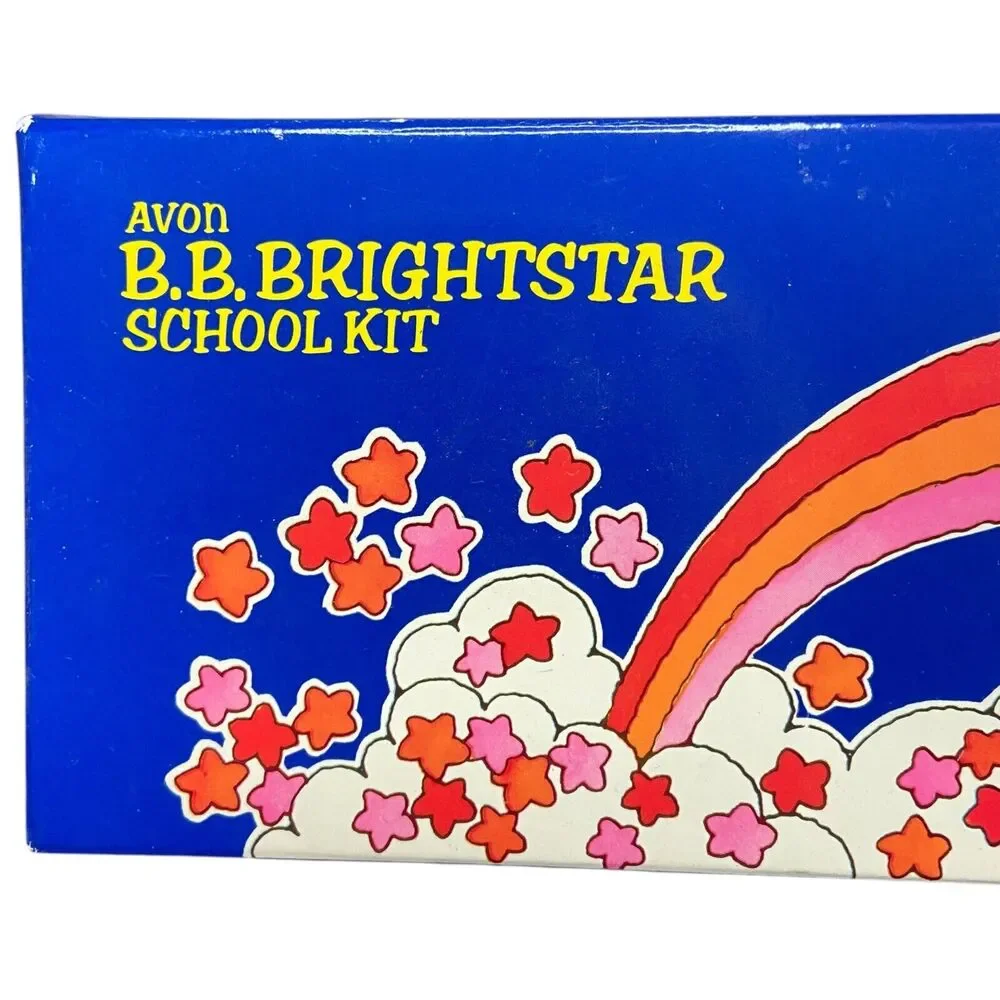 VTG 1987 AVON B.B. Brightstar Back To School Kit Stamp/Stickers/Clips NOS NEW
